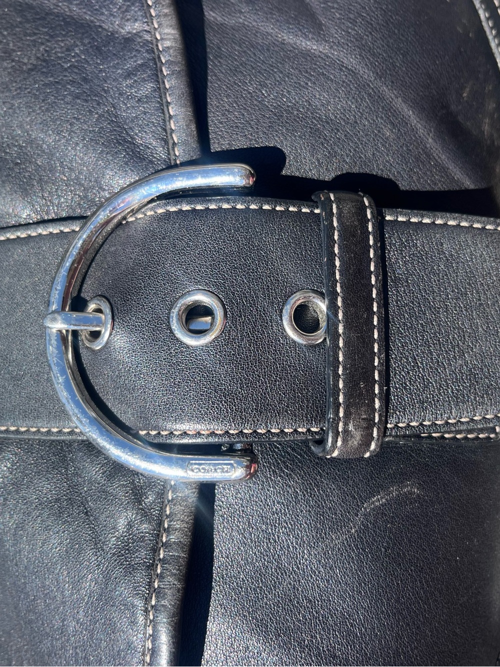 Coach A04S - 9248 Vintage Soho Y2K Black Leather Shoulder Bag - Picture 5 of 10